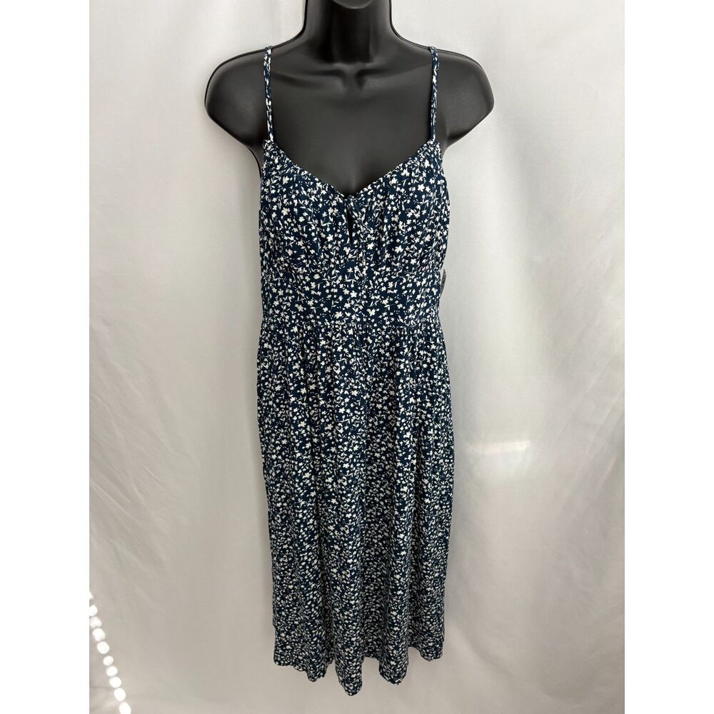 Old Navy Navy Blue Floral Midi Dress
